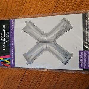 Silver Foil Balloon - Letter X, NWT